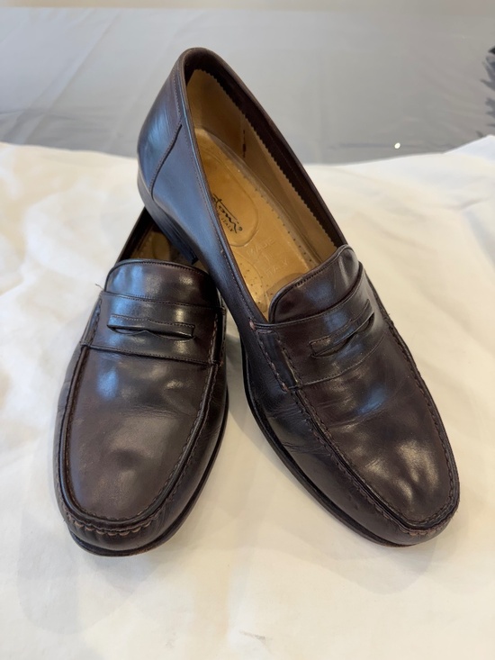Santoni Men’s Leather Penny Loafers - Brown
